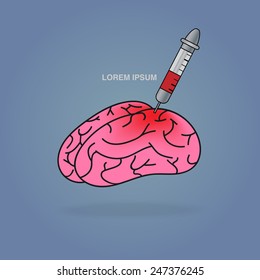 inject red in pink brain