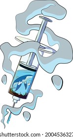 Inject with whale match the illustrations of posters, t-shirts, stickers and wallpapers