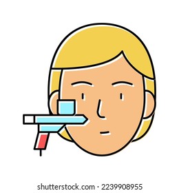 injectable oxygen color icon vector. injectable oxygen sign. isolated symbol illustration
