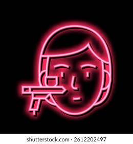 injectable oxygen neon light sign vector. injectable oxygen illustration
