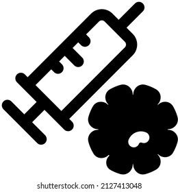 Injecting the antiviral formulation through injection layout