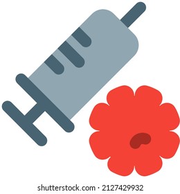 Injecting the antiviral formulation through injection layout