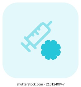 Injecting the antiviral formulation through injection layout