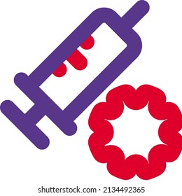 Injecting the antiviral formulation through injection layout