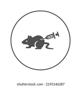 Injecting drugs into rats icon | Circle version icon |