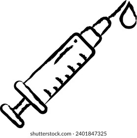Injecting hand drawn vector illustration