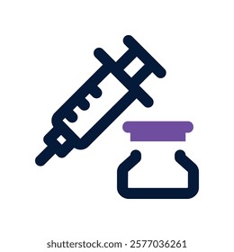 injecting icon. vector dual tone icon for your website, mobile, presentation, and logo design.
