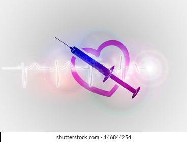 injection in the abstract heart