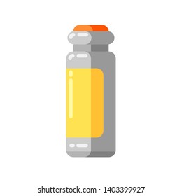 Injection ampoule icon in flat style. Medical illustration isolated on white background.