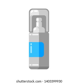 Injection ampoule icon in flat style. Medical illustration isolated on white background.