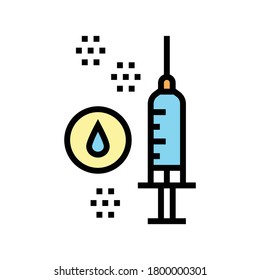 injection anesthesia color icon vector. injection anesthesia sign. isolated symbol illustration