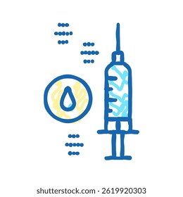 injection anesthesia doodle icon sketch vector. injection anesthesia sign. isolated symbol illustration