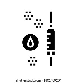 injection anesthesia glyph icon vector. injection anesthesia sign. isolated contour symbol black illustration