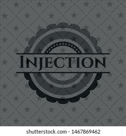 Injection black emblem. Vintage. Vector Illustration. Detailed.