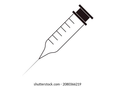 Injection black icon on white background.