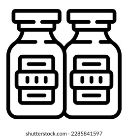 Injection bottle icon outline vector. Herd person. Vaccine disease