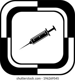 Injection button mosaic square