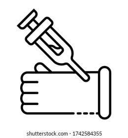Injection by syringe pop art vector
