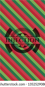 Injection christmas badge background.