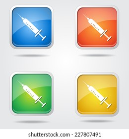Injection Colorful Vector Icon Design