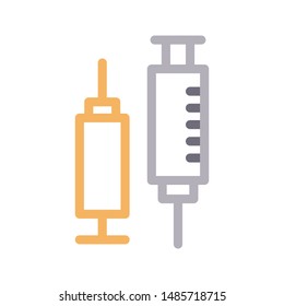 injection colour line vector icon