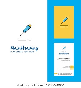 Injection  Creative Logo and business card. vertical Design Vector