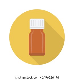 injection dose glyph flat vector icon