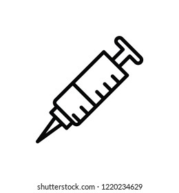 injection editable medical equipment vector icon, outline style, modern concept