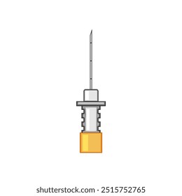 injection epidural needle cartoon. pain relief, labor childbirth, procedure spine injection epidural needle sign. isolated symbol vector illustration