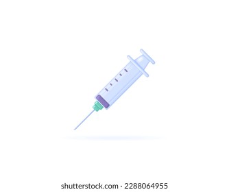 injection equipment and Syringes. medical equipment. symbols or icons. 3D and realistic design. vector elements. white background