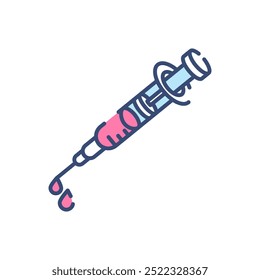 Farbsymbol für Injektionsfüllung, Vektorgrafik