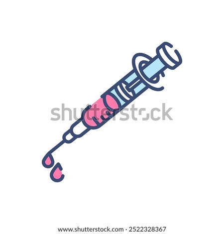 Injection Fill Color Icon, Vector illustration