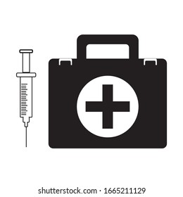 an injection first aid kit icon vector ilustration