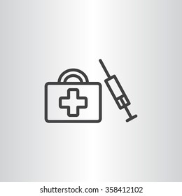 an injection first aid kit icon