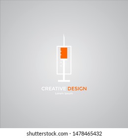 injection flat icon.modern design.vector illustration.flat logo.hospital.