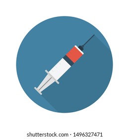 injection glyph flat vector icon