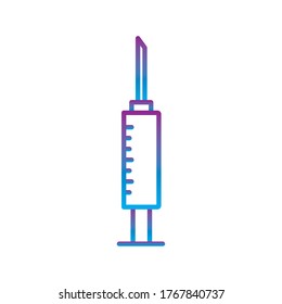 injection gradient line style icon, design of Medical care health emergency and clinic theme Vector illustration