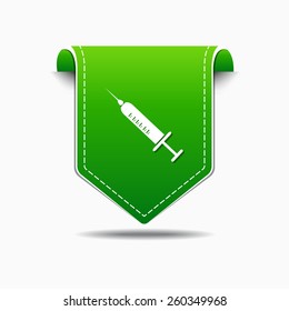 Injection Green Vector Icon Design