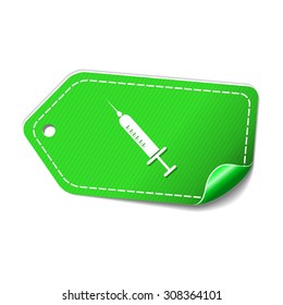 Injection Green Vector Icon Design