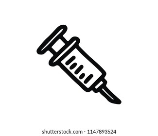 injection hand drawn icon , designed for web and app