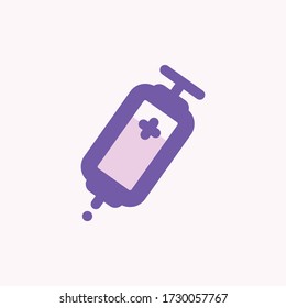 Injection Icon, corona virus effect as a global pandemic and effect for people , nation, economy, and how we protect our self from that virus. 
