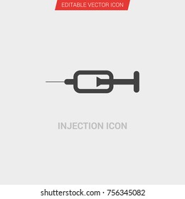 Injection icon dark grey new trendy flat style vector symbol
