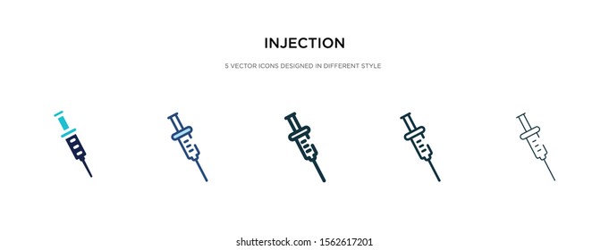 injection icon in different style vector illustration. two colored and black injection vector icons designed in filled, outline, line and stroke style can be used for web, mobile, ui