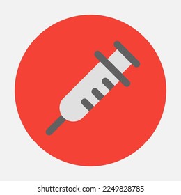 Injection icon in flat style, use for website mobile app presentation