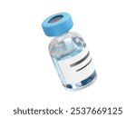 Injection icon illustration 3d render. Injection vial icon 3d