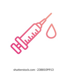 Injection icon isolate white background vector stock illustration.