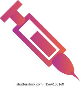 Injection icon isolated on abstract background
