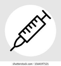 Injection icon isolated on abstract background

