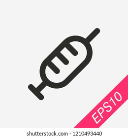 Injection icon isolated on background. Vaccine symbol modern, simple, vector, icon for website design, mobile app, ui. Vector Illustration