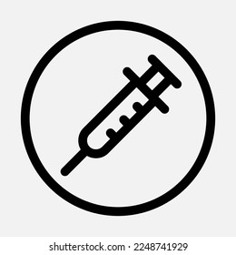 Injection icon in line style, use for website mobile app presentation